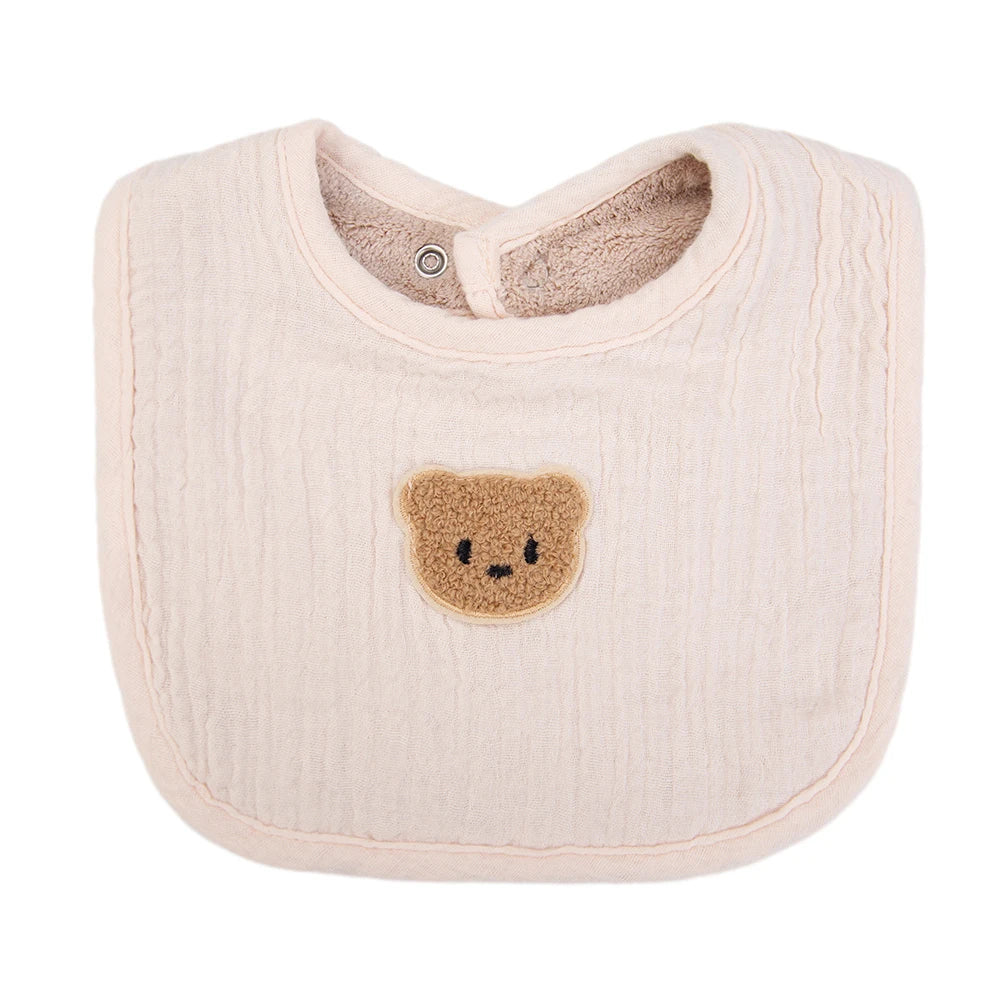 Doux bavoir ourson en coton 🧸