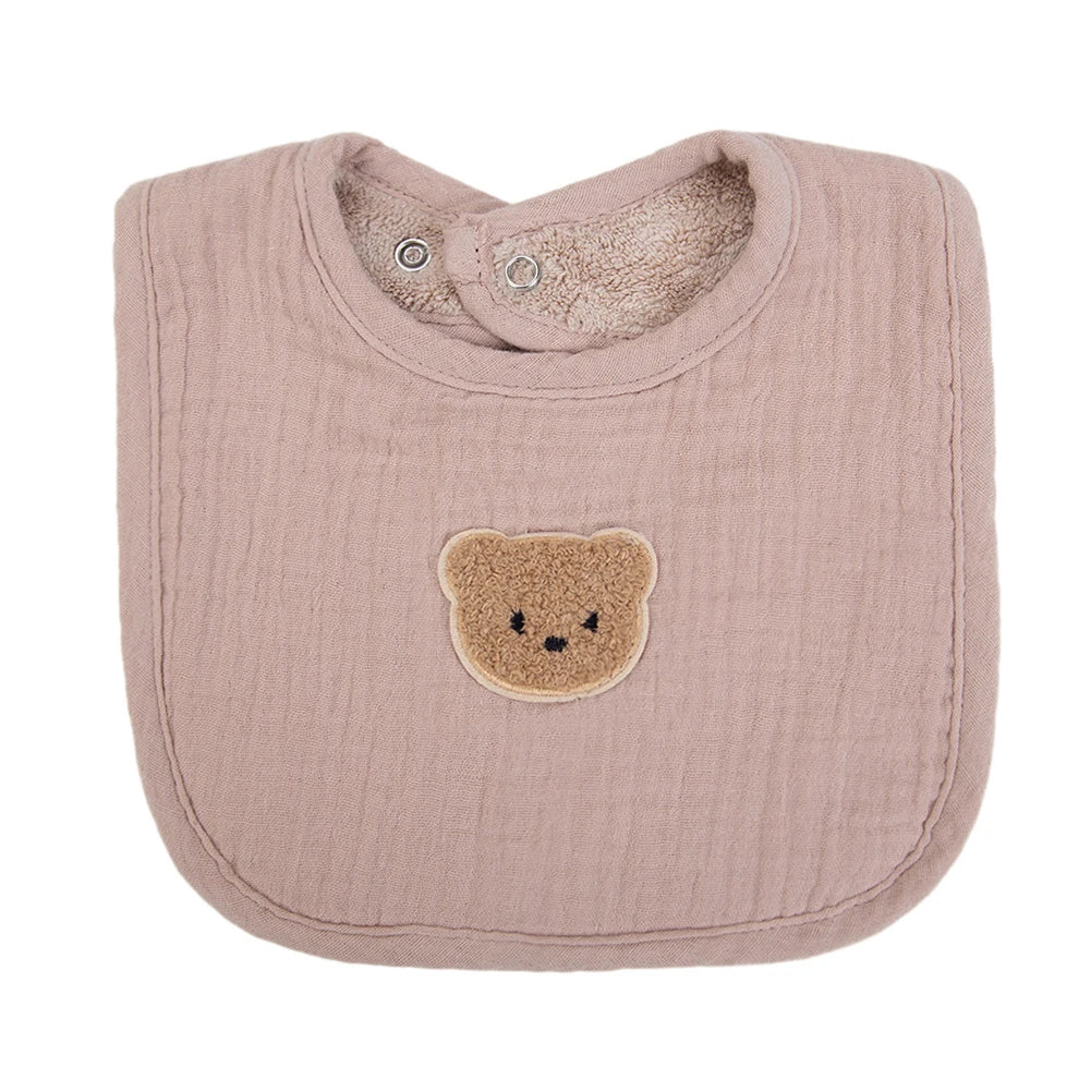Doux bavoir ourson en coton 🧸