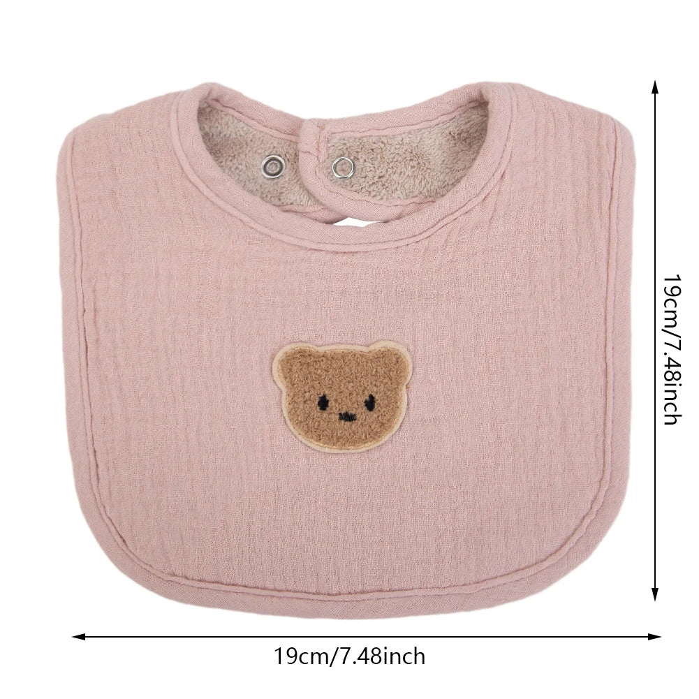 Doux bavoir ourson en coton 🧸
