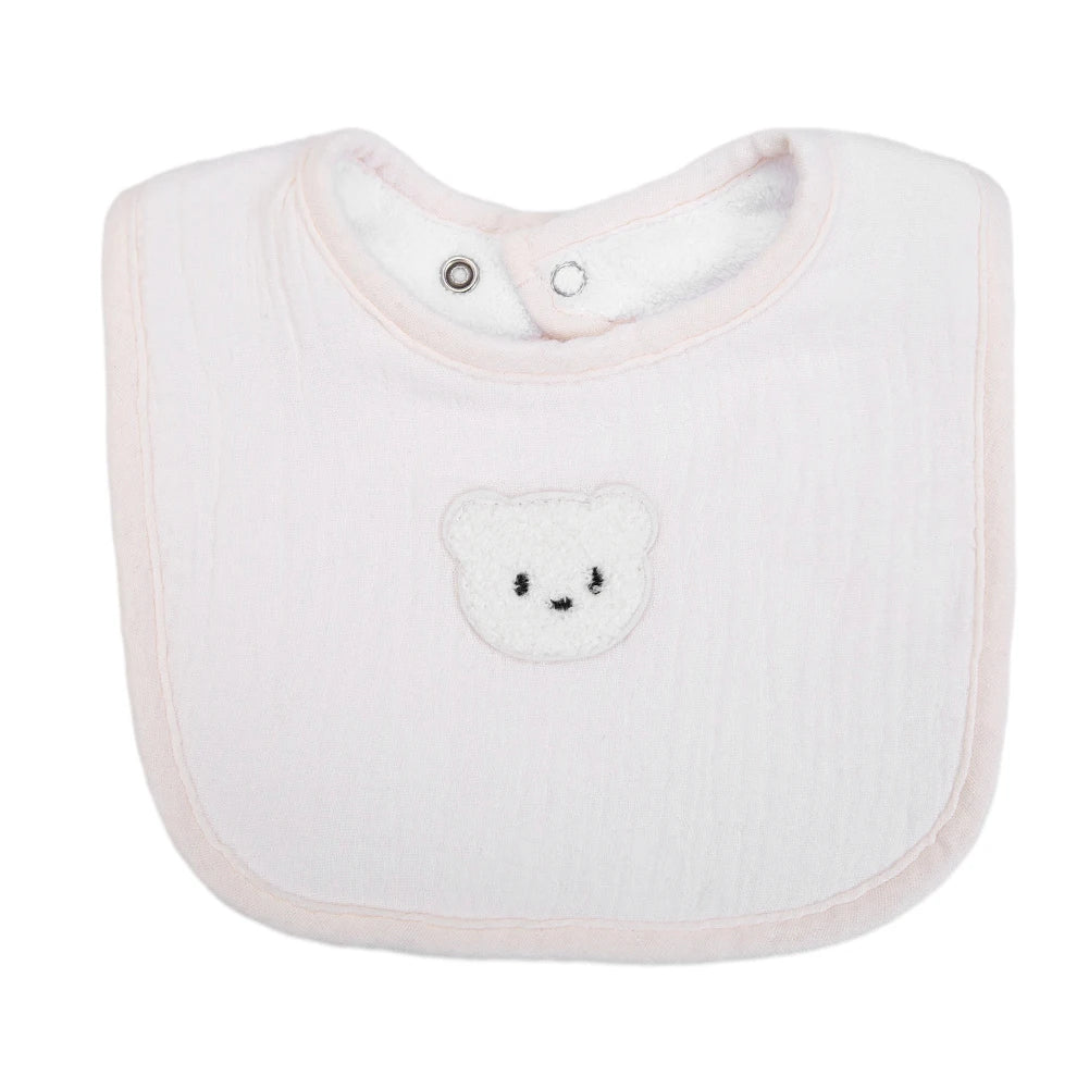 Doux bavoir ourson en coton 🧸