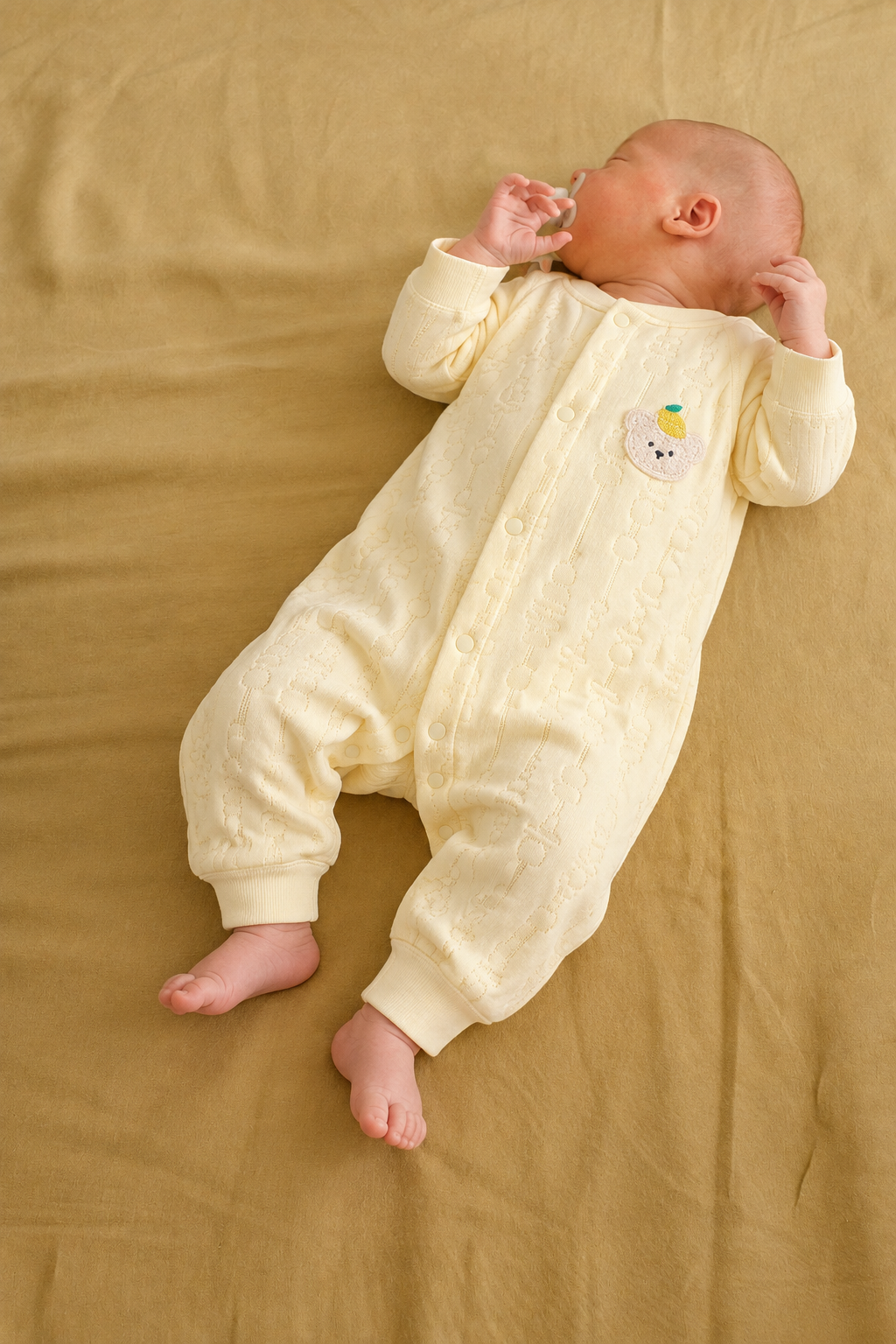 Pyjama Ourson Douillet – Uni Jaune